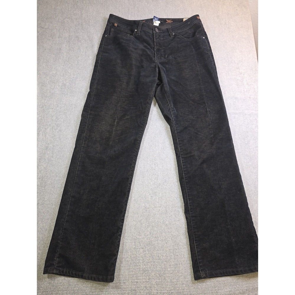 Worn Aged Denim Corduroy Straight Leg Fit Gold Brown Stretch Pants 36x32